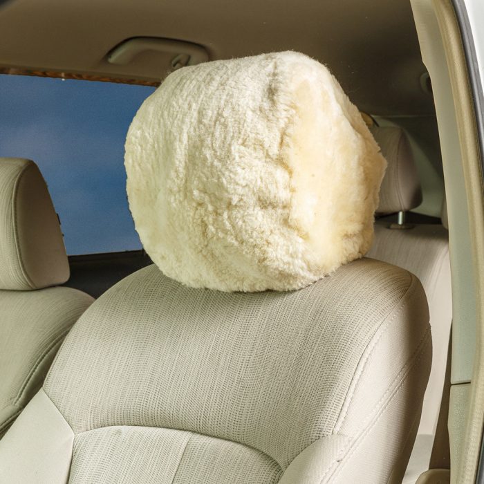 Sheepskin Headrest Cover Universal Fit Ultimate - Best Sheepskin Car Seat Covers