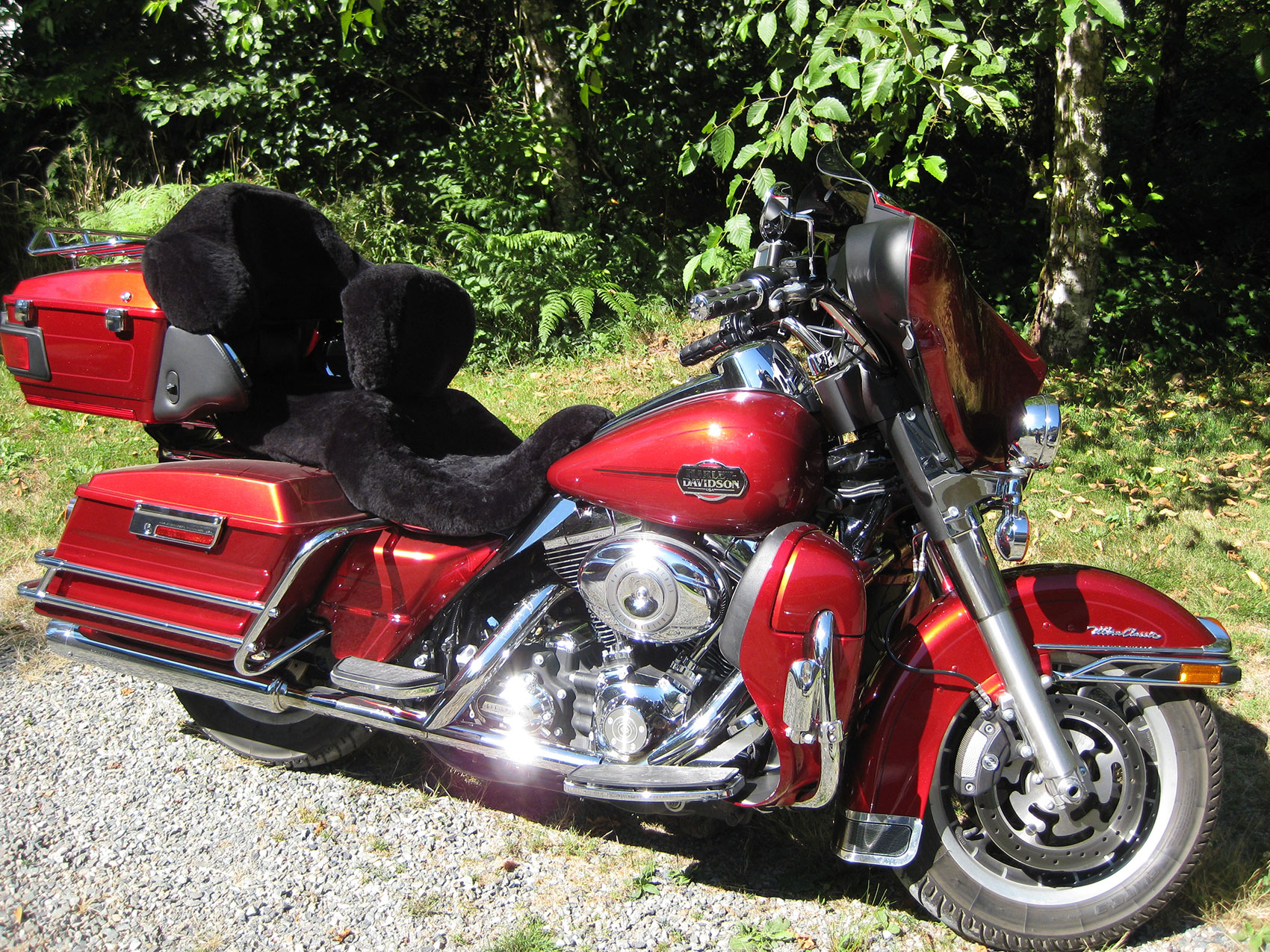 Sheepskin Motorcycle Seat Covers Custom Tailor Made