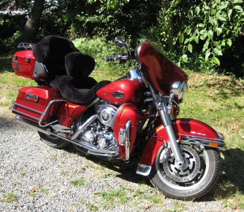 Harley Motocycle Sheepskin Seat Covers Black