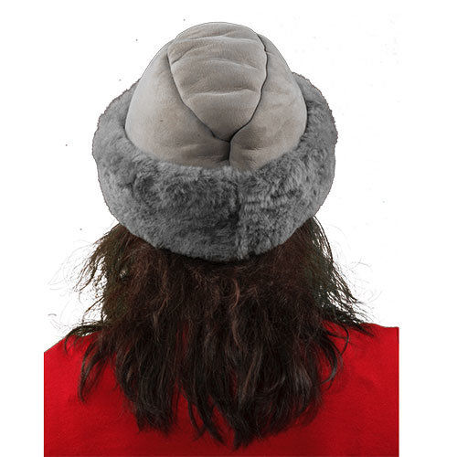 gray fur hat