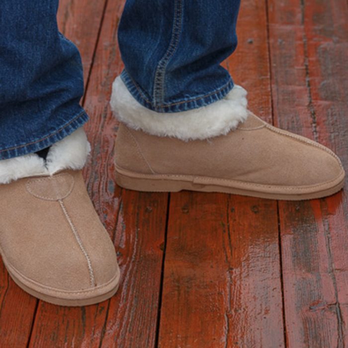 Hard Sole Sheepskin Slippers