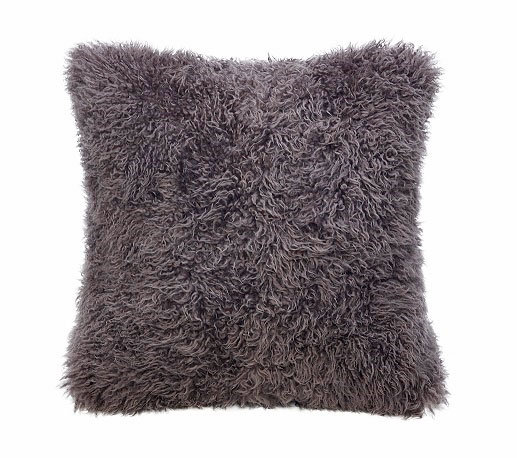 FIBRE by AUSKIN Sheepskin Pillows Curly 22″Square Charcoal | Ultimate ...