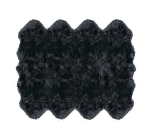 Sheepskin Rug 8 Pelt Steel Gray