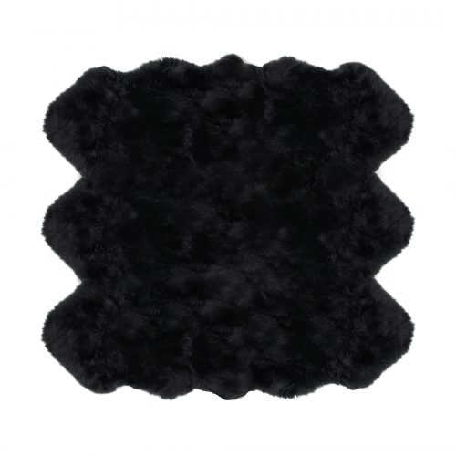 Sheepskin Rug 6 Pelt Black