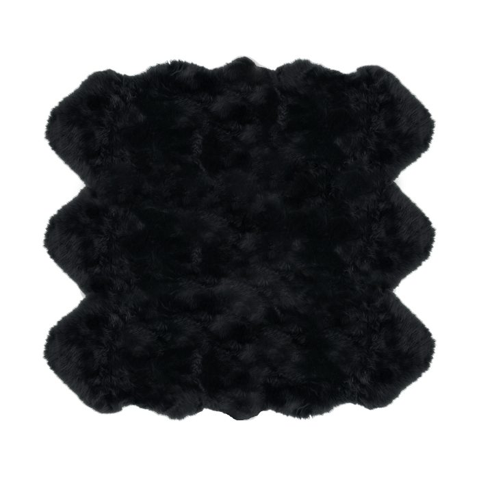 Sheepskin Rug 6 Pelt Black