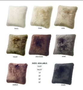 Long Wool Sheepskin Pillows