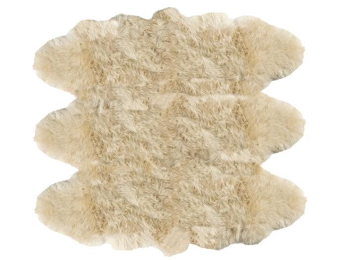 6 pelt sheepskin rug bisque