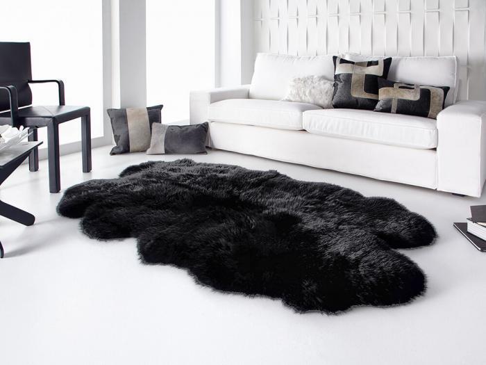 4 Pelt Steel Sheepskin Rug