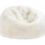 Sheepskin Bean Bag Chair Ivory