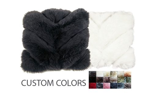 Sheepskin Pillows Chevron Design Custom Colors
