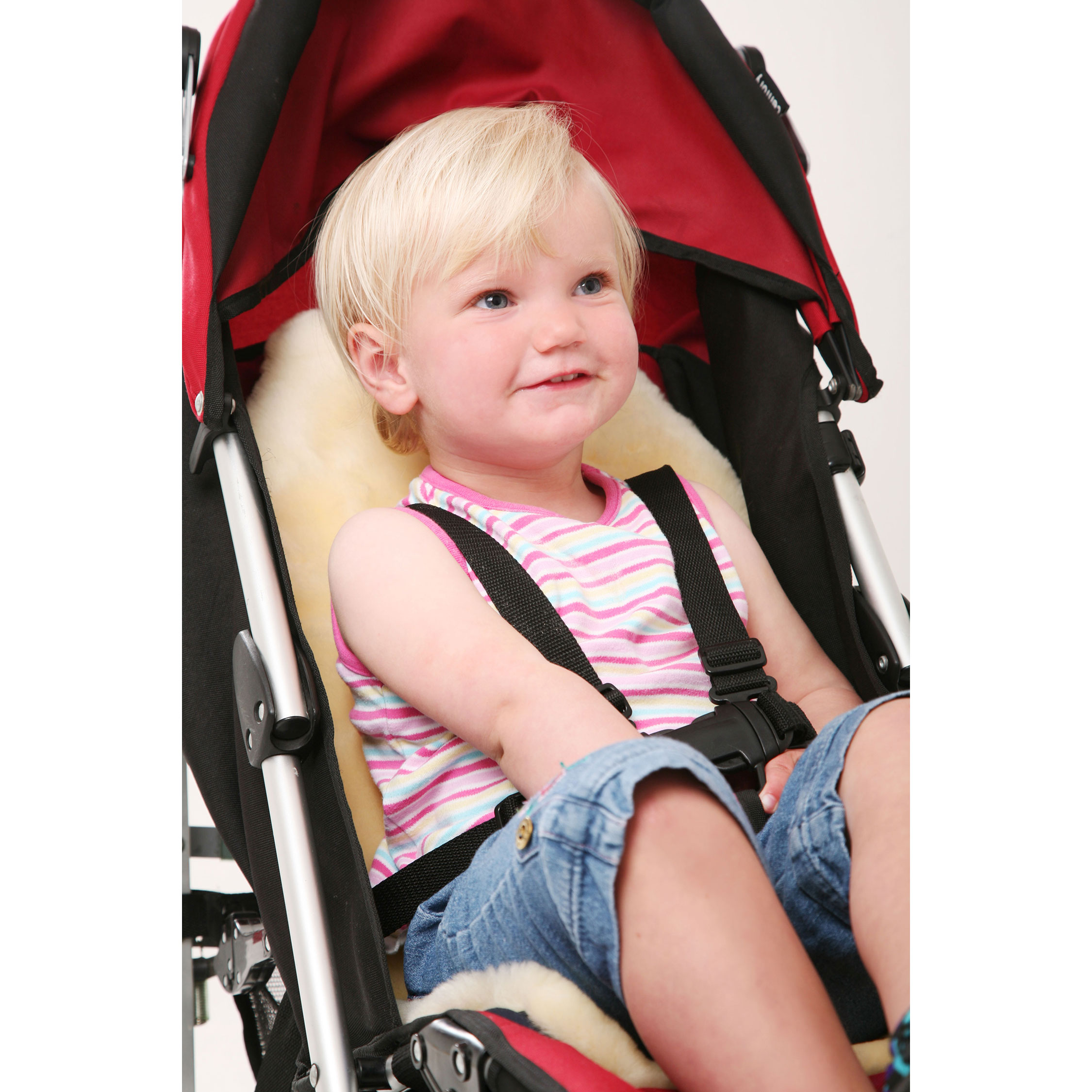 Genuine Sheepskin Liner Fur Wool Pram Stroller Car Seat Baby Children Buggy 