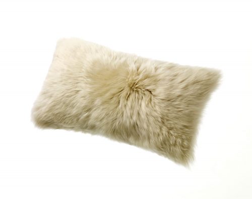 Sheepskin Kidney Pillow Linen Tan