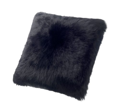 Sheepskin Pillow Black
