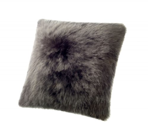 Sheepskin Pillow Dark Gray