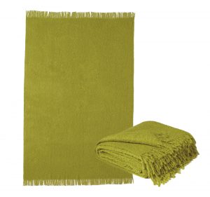 Lime Green Baby Alpaca Throw Blacket