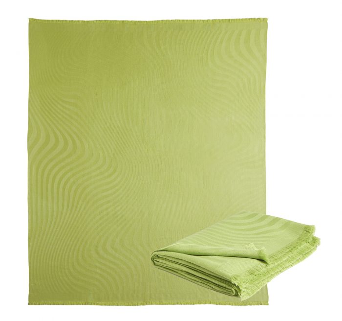 Leaf Green Baby Alpaca Throw