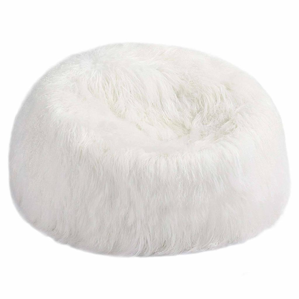 Sheepskin bean bag chair large fur bean bag chair white Ultimate