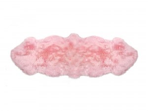 Pink Sheepskin Fur 2 Pelt Rug