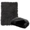 Tibetan Lambskin Throw Charcoal Gray