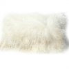 Tibetan Lambskin Pillow Ivory