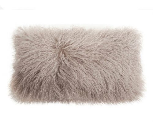 Tibetan Lambskin Pillow Birch