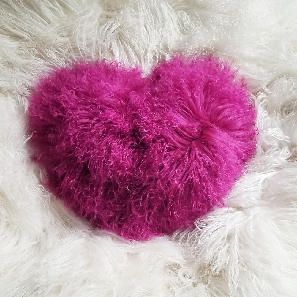 Hot pink fluffy discount pillow