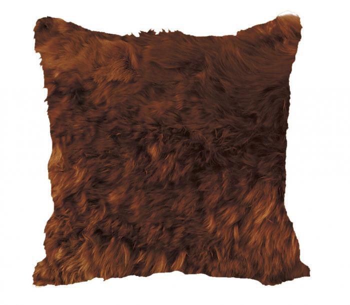 Alpaca Square Pillow Copper