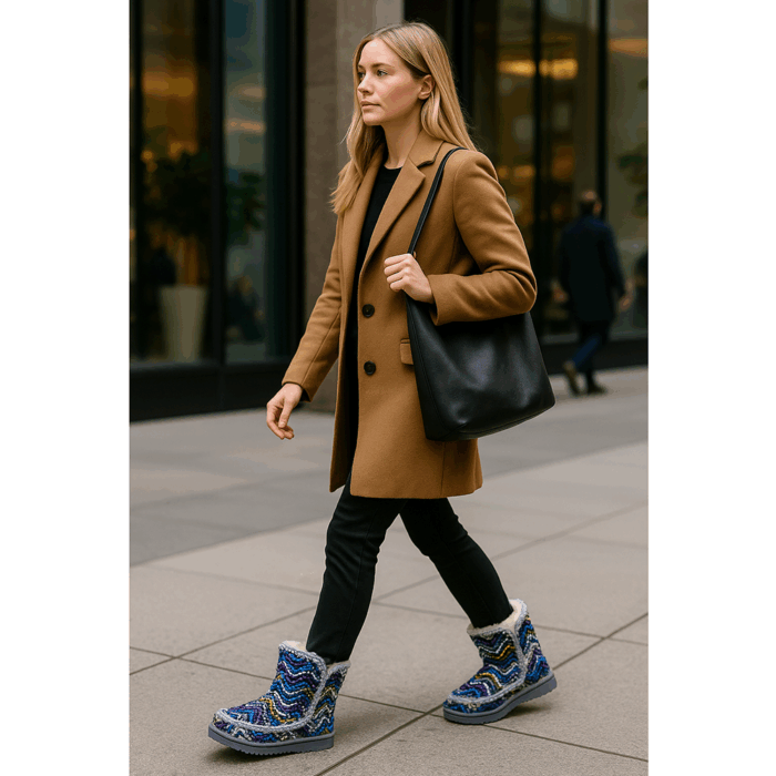 MOU Eskimo 18 Wool Blue Azul Sheepskin Boots
