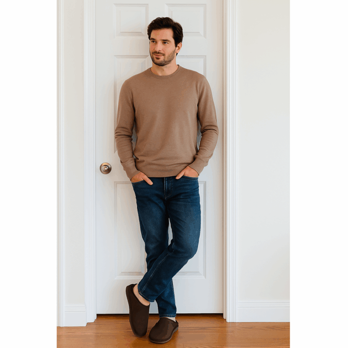 MEn's Sheepskin Slippers from EMU Platinum Esperance Chocolate