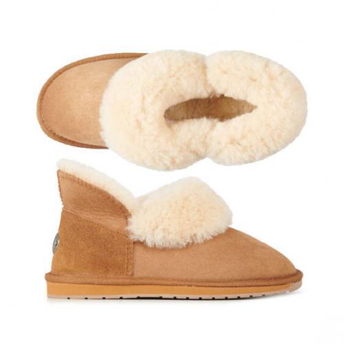 Reversed Sheepskin Bootie Slippers