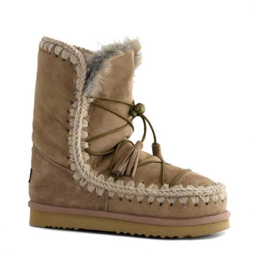 Mou Dream Catcher Lace Up Shearling Boot