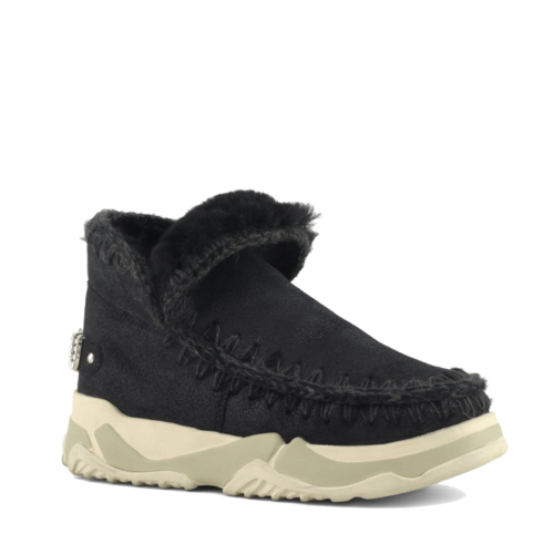 MOU Eskimo Trainers in Black with Bling Logo